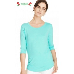 ☀️ T-shirt jersey di viscosa manica 3/4