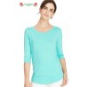 ☀️ T-shirt jersey di viscosa manica 3/4