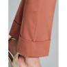☀️ Pantalone compact summer con risvolto e passanti_D293PW