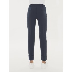 ☀️ Pantalone compact summer con risvolto e passanti_D293PW