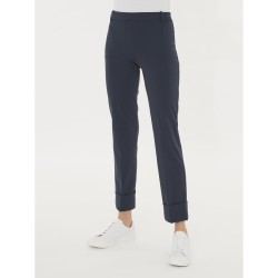 ☀️ Pantalone compact summer con risvolto e passanti_D293PW