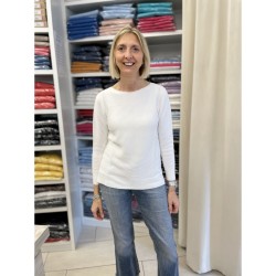 ☀️ Maglioncino girocollo lavorato a costina con spacchi