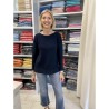 ☀️ Maglioncino girocollo lavorato a costina con spacchi