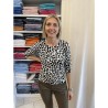 ☀️ Casacca girocollo in viscosa fantasia animalier 