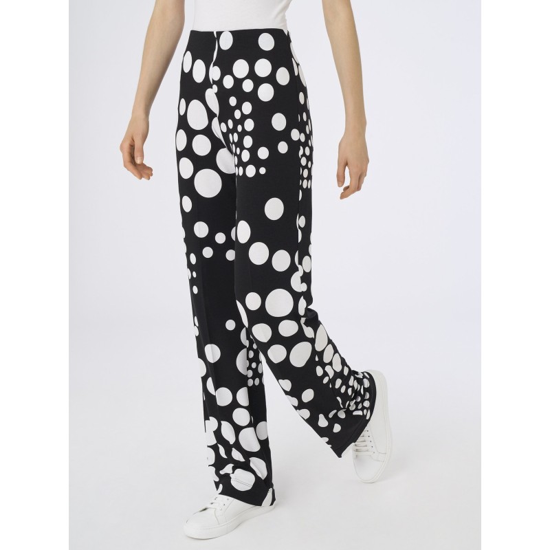 ☀️ Pantalone Palazzo in Crepe a pois_DG76PE