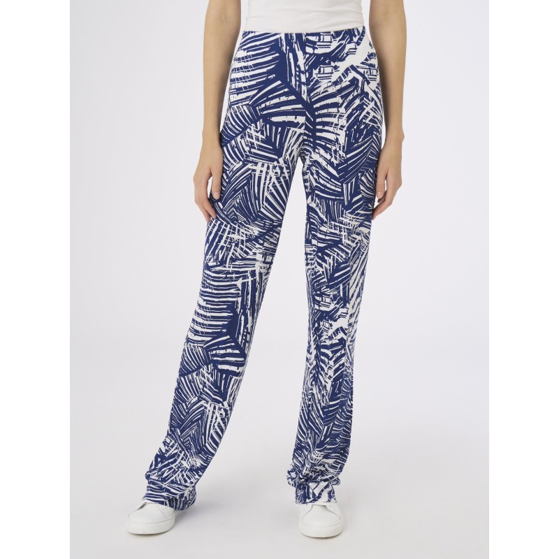 ☀️ Pantalone Palazzo in Crepe fantasia foliage_DG88PE