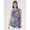 ☀️ Canotta crepe taglio diagonale stampa foliage_DG88T2