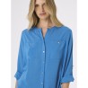 ☀️ Camicia con collo alla coreana in mussola ecoseta_DG44SI