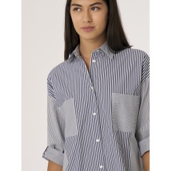 ☀️ Camicia a righe in Popeline Stretch di cotone_DH23SC
