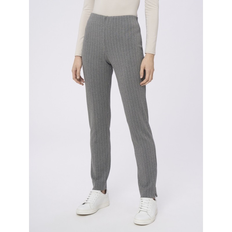 ❄️ Pantalone Sigaretta gessato con lourex_DL69PS