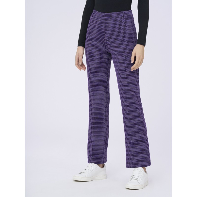 ❄️ Pantalone flare fantasia pied de poule_DL68PM