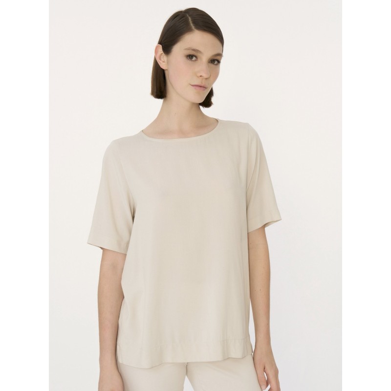 ☀️ Blusa a manica corta in Ecoseta _ DM64S7