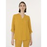 ☀️ Camicia con collo alla coreana in EcoSeta_DM64SI