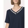 ☀️ T-shirt Scollo a V con borchiette_ DN21T8