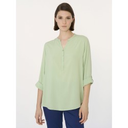 ☀️ Camicia con Collo Serafino in EcoSeta_ DM64SH