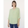 ☀️ Camicia con Collo Serafino in EcoSeta_ DM64SH