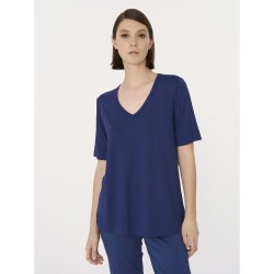 ☀️ T-Shirt con Scollo a V in misto viscosa_DN12T8