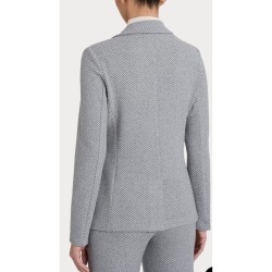 ❄️ Blazer due bottoni con fantasia in Eco Jacquard _DR38GA