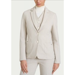 ❄️ Blazer due bottoni con fantasia in Eco Jacquard _DR38GA