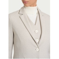 ❄️ Blazer due bottoni con fantasia in Eco Jacquard _DR38GA